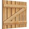 Ekena Millwork Spaced Board-n-Batten Shutters w/Z-Bar, Rough Sawn Western Red Cedar, 34 3/4W x 27H, PR RBS06Z35X027RWR - alternate 4
